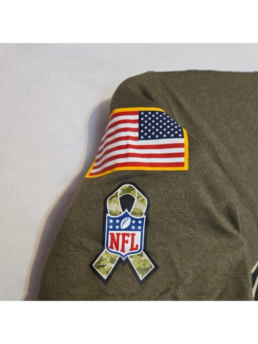 San Francisco 49ers Forty Niners Camo Salute to Service Nike Shirt Youth XL